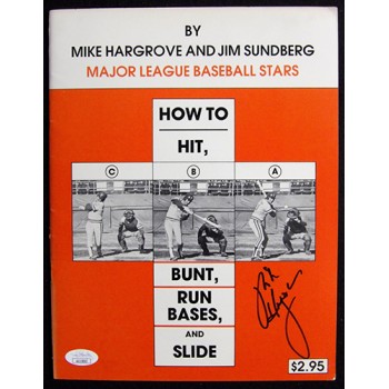 Mike Hargrove Signed How To Hit Bunt Run Bases And Slide Book JSA Authenticated