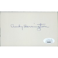 Andy Harrington Signed 3x5 Index Card JSA Authenticated Andy Harrington Signed 3x5 Index Card JSA Authenticated