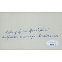 Spencer Harris Washington Senators Signed 3x5 Index Card JSA Authenticated Spencer Harris Washington Senators Signed 3x5 Index Card JSA Authenticated