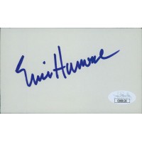 Ernie Harwell Sportscaster Signed 3x5 Index Card JSA Authenticated