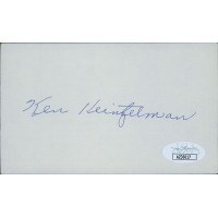 Ken Heintzelman Pittsburgh Pirates Signed 3x5 Index Card JSA Authenticated
