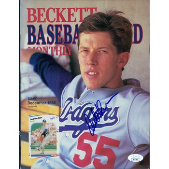 Orel Hershiser LA Dodgers Signed Beckett Magazine Cover Page JSA Authenticated