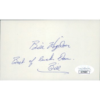 Bill Higdon Chicago White Sox Signed 3x5 Index Card JSA Authenticated
