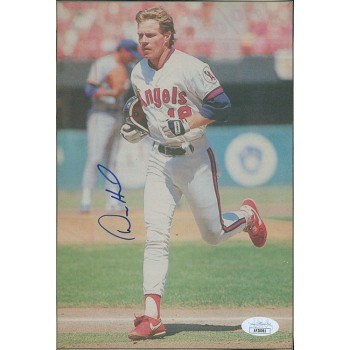 Donnie Hill California Angels Signed 6.25x9 Newspaper Cut JSA Authenticated