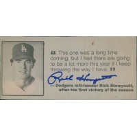 Rick Honeycutt Los Angeles Dodgers Signed 2x4.25 Cut Page Photo JSA Authentic Rick Honeycutt Los Angeles Dodgers Signed 2x4.25 Cut Page Photo JSA Authentic
