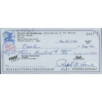 Ralph Houk Signed Cancelled Check JSA Authenticated