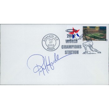 Rex Hudler Anaheim Angels Signed First Day Issue Cachet JSA Authenticated