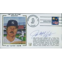 Jim Catfish Hunter New York Yankees Signed 1987 HOF Cachet JSA Authenticated