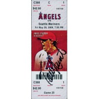 Torii Hunter Los Angeles Angels Signed Game Ticket JSA Authenticated