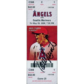 Torii Hunter Los Angeles Angels Signed Game Ticket JSA Authenticated