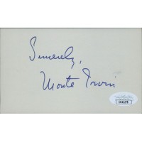 Monte Irvin New York Giants Signed 3x5 Index Card JSA Authenticated