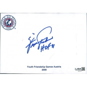 Ferguson Jenkins Signed 5x7 Cut Page JSA Authenticated Ferguson Jenkins Signed 5x7 Cut Page JSA Authenticated