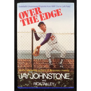 Jay Johnstone LA Dodgers Signed Over The Edge Hardcover Book JSA Authenticated