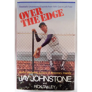 Jay Johnstone LA Dodgers Signed Over The Edge Hardcover Book JSA Authenticated
