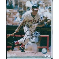 Jay Johnstone California Angels Signed 8x10 Page Photo JSA Authenticated