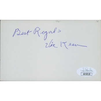 Vic Keen Chicago Cubs Signed 3x5 Index Card JSA Authenticated Vic Keen Chicago Cubs Signed 3x5 Index Card JSA Authenticated