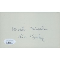 Leo Kiely Boston Red Sox Signed 3x5 Index Card JSA Authenticated