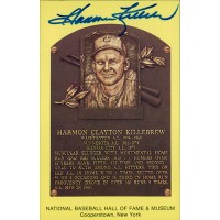 Harmon Killebrew Signed HOF Cooperstown Plaque Postcard JSA Authenticated
