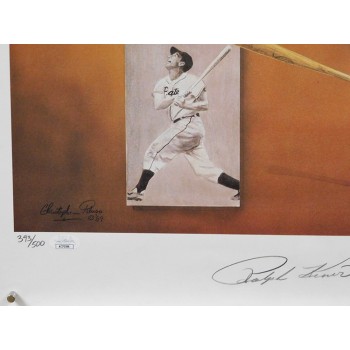 Ralph Kiner Pittsburgh Pirates Signed 18x24 Lithograph 393/500 JSA Authenticated
