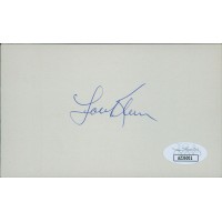 Lou Klein St. Louis Cardinals Signed 3x5 Index Card JSA Authenticated