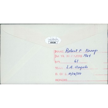 Bobby Knoop California Angels Signed First Day Issue Cachet JSA Authenticated