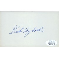 Dick Kryhoski Detroit Tigers Signed 3x5 Index Card JSA Authenticated