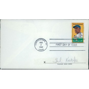 Gil Kubski California Angels Signed First Day Issue Cachet JSA Authenticated