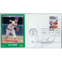 Jack Lazorko California Angels Signed First Day Issue Cachet JSA Authenticated