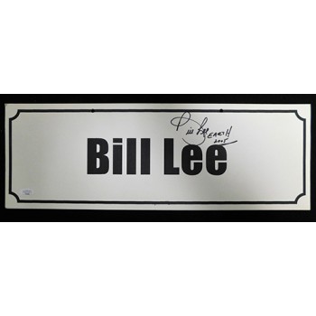 Bill Lee Signed 7x20 Name Plate Convention Sign JSA Authenticated