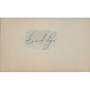 Frank Leja New York Yankees Signed Cut On 3x5 Index Card JSA Authenticated Frank Leja New York Yankees Signed Cut On 3x5 Index Card JSA Authenticated