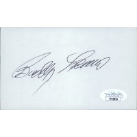 Buddy Lewis Washington Senators Signed 3x5 Index Card JSA Authenticated