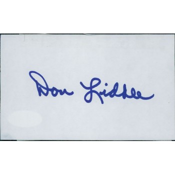 Don Liddle New York Giants Signed 3x5 Index Card JSA Authenticated Don Liddle New York Giants Signed 3x5 Index Card JSA Authenticated