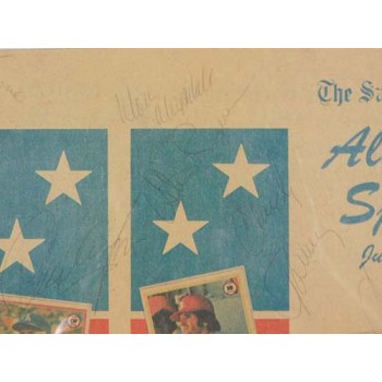 MLB All-Stars 1978 Signed Matted Newspaper by 32 Players JSA Authenticated