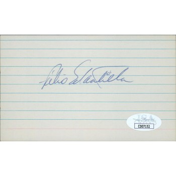 Felix Mantilla Milwaukee Braves Signed 3x5 Index Card JSA Authenticated Felix Mantilla Milwaukee Braves Signed 3x5 Index Card JSA Authenticated