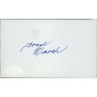 Fred Marsh Baltimore Orioles Signed 3x5 Index Card JSA Authenticated