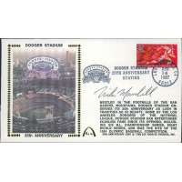 Mike Marshall Signed Dodger Stadium First Day Issue Cachet JSA Authenticated