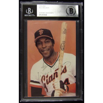 Willie McCovey San Francisco Giants Signed 3.5x5.5 Photo Postcard Beckett Auth