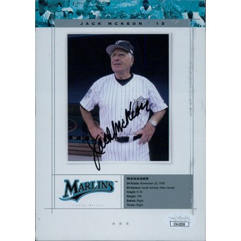 Jack Mckeon Florida Marlins Signed 5x7 Promo JSA Authenticated Jack Mckeon Florida Marlins Signed 5x7 Promo JSA Authenticated