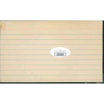 Johnny Mize New York Yankees Signed Cut On 3x5 Index Card JSA Authenticated Johnny Mize New York Yankees Signed Cut On 3x5 Index Card JSA Authenticated