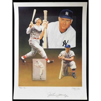 Johnny Mize New York Yankees Signed 18x24 Lithograph /500 JSA Authenticated
