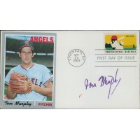Tom Murphy California Angels Signed First Day Issue Cachet JSA Authenticated
