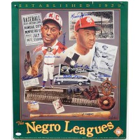 Negro League HOF'ers & Stars Signed 20x24 Poster 9 Signatures JSA Authenticated