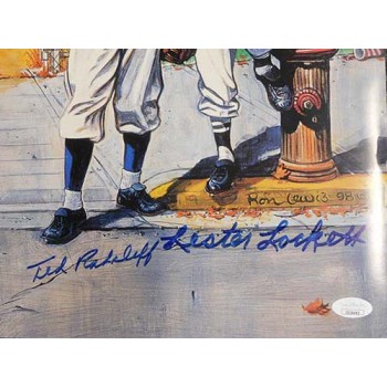 Negro League Stars Signed 24x36 Poster 8 Signatures JSA Authenticated