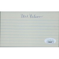 Mel Nelson St. Louis Cardinals Signed 3x5 Index Card JSA Authenticated