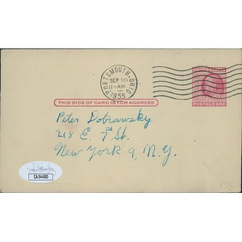 Rocky Nelson St. Louis Cardinals 3.25x5.5 Postcard JSA Authenticated Rocky Nelson St. Louis Cardinals 3.25x5.5 Postcard JSA Authenticated