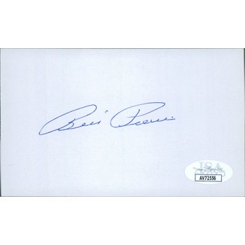 Bill Pierce Chicago White Sox Signed 3x5 Index Card JSA Authenticated