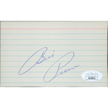 Bill Pierce Chicago White Sox Signed 3x5 Index Card JSA Authenticated