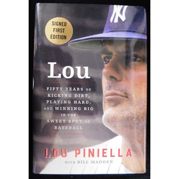 Lou Piniella Signed 50 Years of Kicking Dirt, Playing Hard Book JSA Authentic