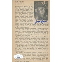Juan Pizarro Chicago White Sox Signed 4x6.25 Cut Page Photo JSA Authenticated Juan Pizarro Chicago White Sox Signed 4x6.25 Cut Page Photo JSA Authenticated