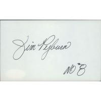 Jim Pyburn Baltimore Orioles Signed 3x5 Index Card JSA Authenticated